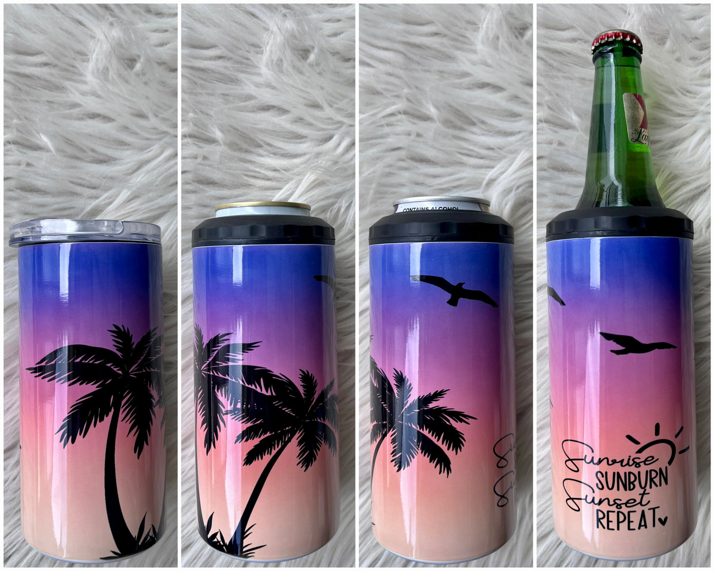 4-in-1 Glossy Can Cooler Sublimation Tumbler