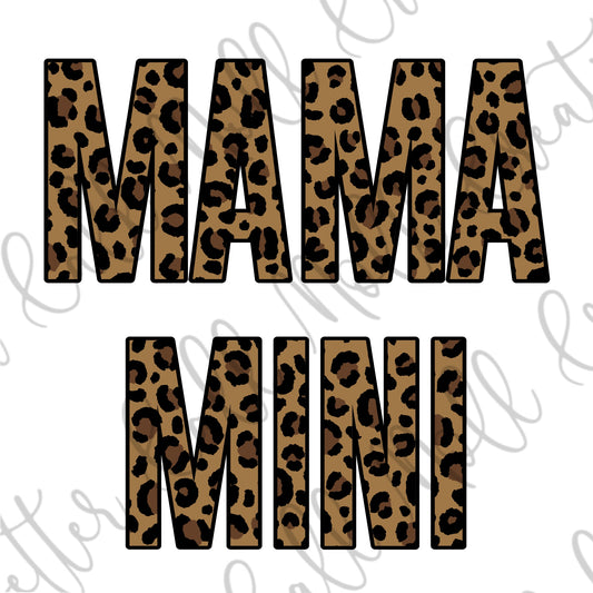 MAMA MINI Leopard Print Digital PNG