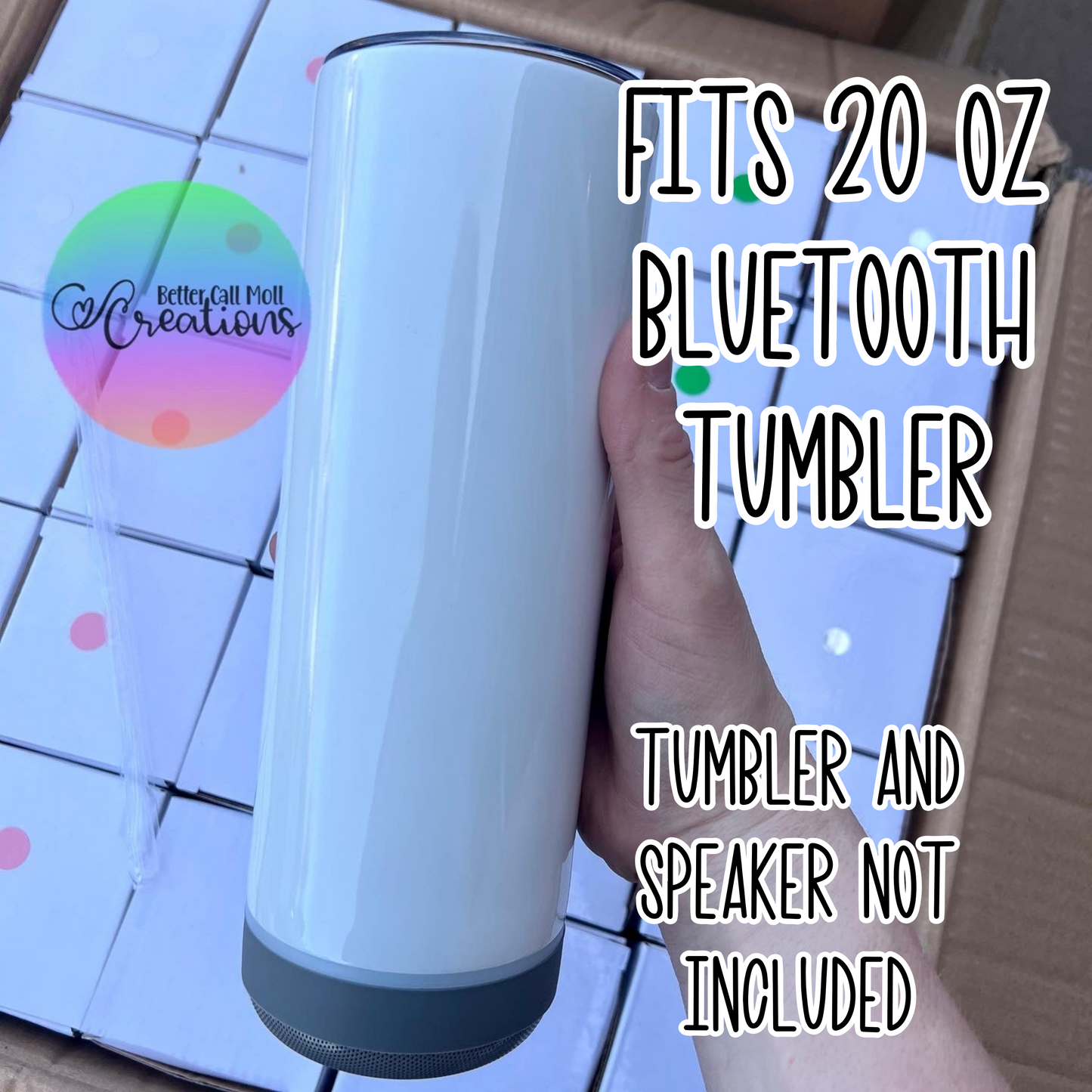 Replacement Lid for 20oz Bluetooth Speaker Sublimation Tumbler - Tumbler and Speaker NOT included