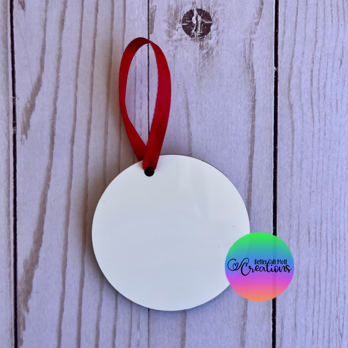 MDF Round Ornament Sublimation Blank