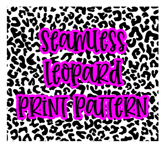 Seamless Black Leopard Print Pattern PNG