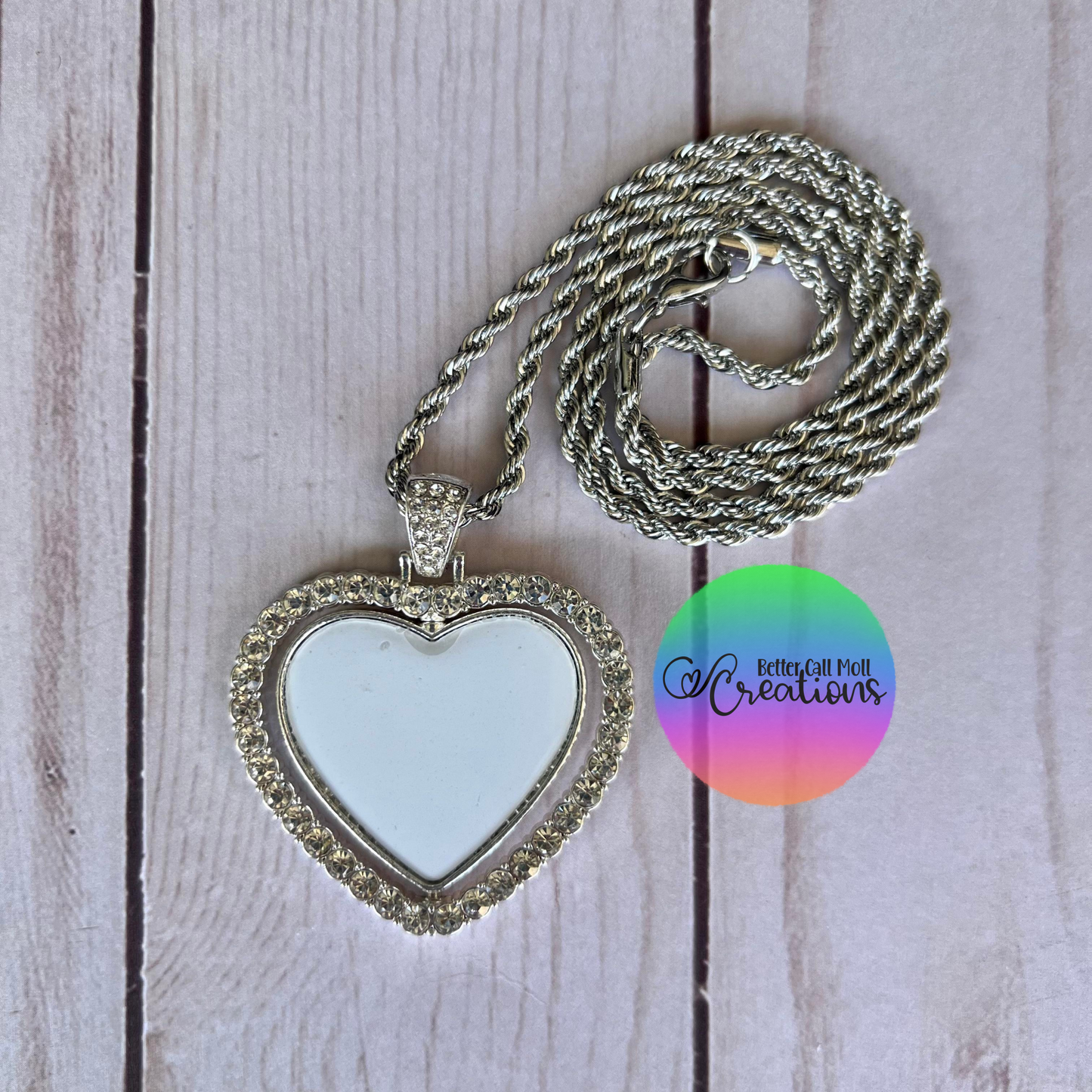 Rotating Heart Necklace Sublimation Blank