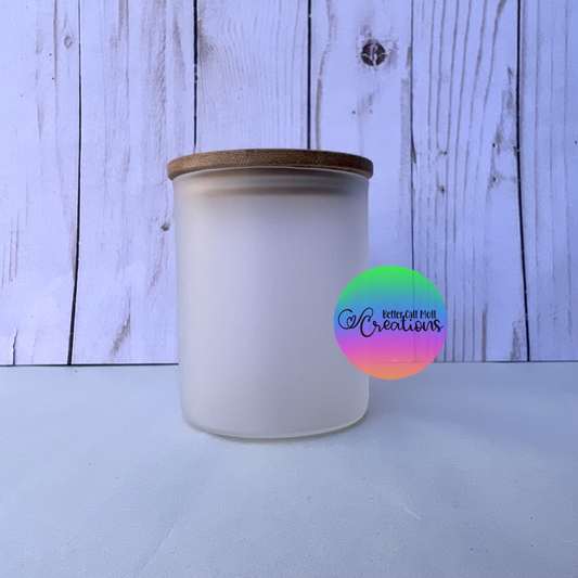 10oz Frosted Glass Sublimation Jar