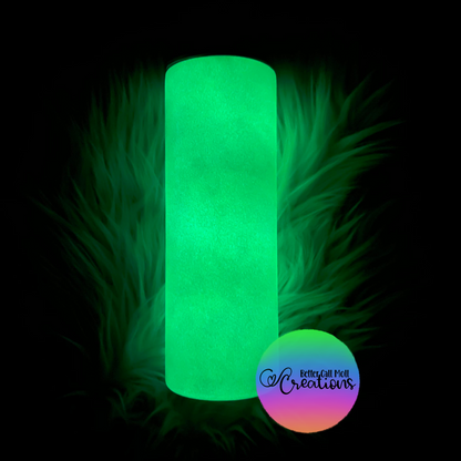 20oz Green Glow-in-the-Dark Skinny Sublimation Tumbler