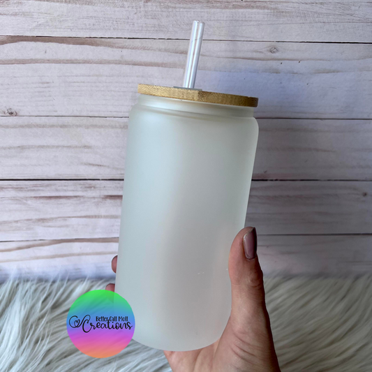 16oz Frosted Glass Sublimation Tumbler